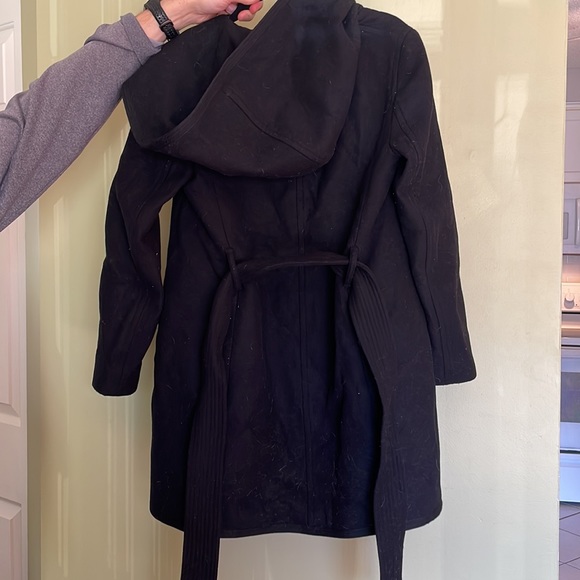 Wilfred virgin wool & cashmere coat robe style coat with hood - Picture 2 of 2